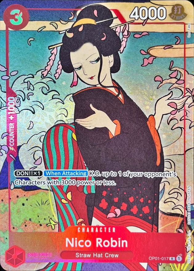 DP)(PSA10)ニコ・ロビン(英語版/illust:Ono Tako) (R)[OP01-017