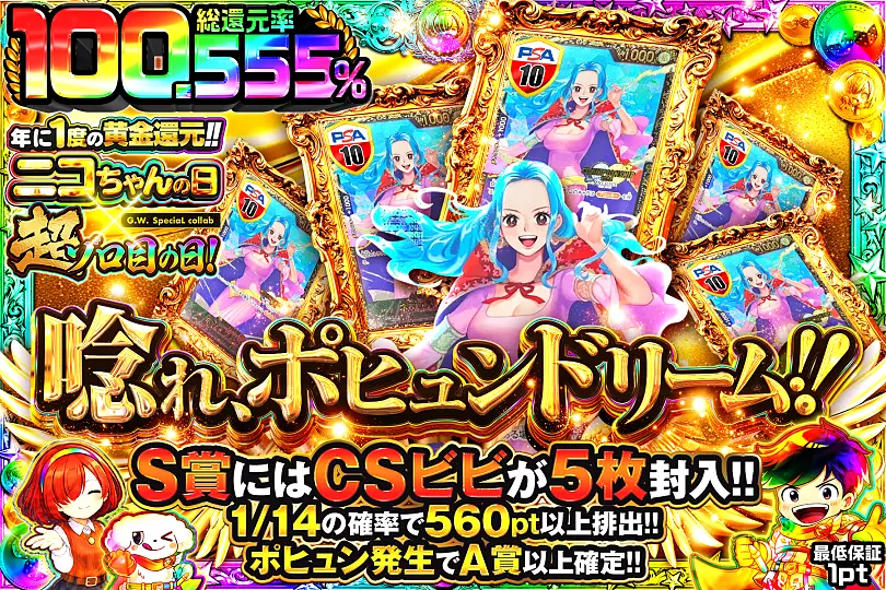 年に一度の黄金還元!! ニコちゃんの日 × 超ゾロ目の日唸れ、ポヒュン