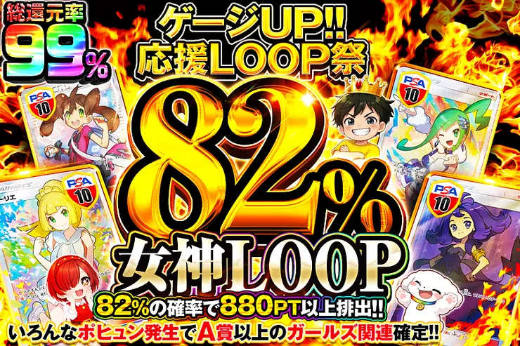 ゲージUP!!応援LOOP祭 82%女神LOOP