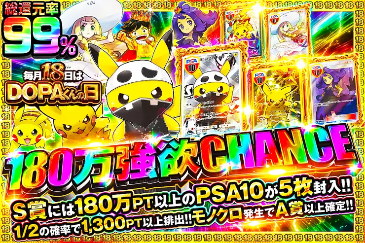 毎月18日はDOPAくんの日 180万強欲CHANCE