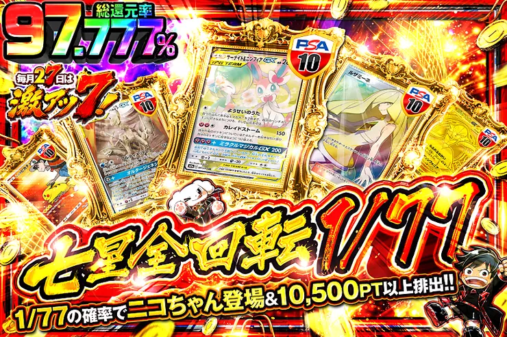 毎月27日は激アツ7! 七星全回転 1/77