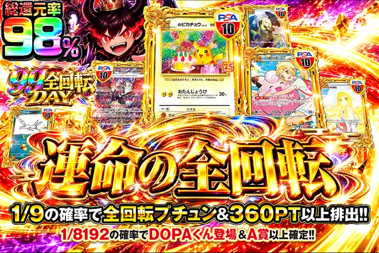 99全回転DAY 運命の全回転