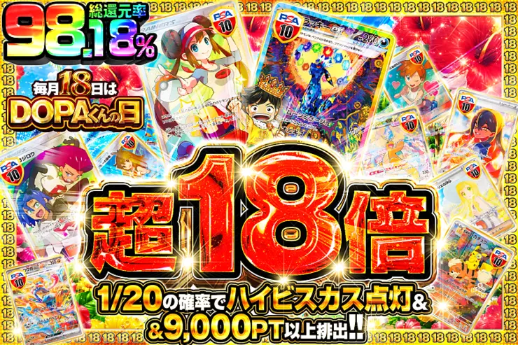 毎月18日はDOPAくんの日 超18倍 