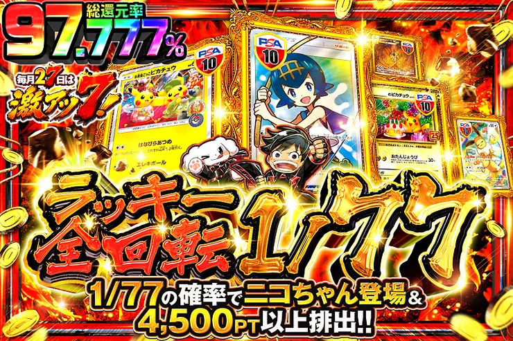 毎月27日は激アツ7! ラッキー全回転 1/77