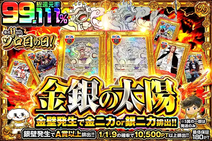 毎月11日はゾロ目の日! 金銀の太陽
