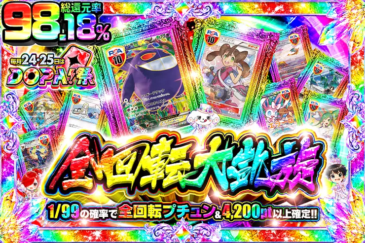 毎月24,25日はDOPA!祭 全回転大凱旋