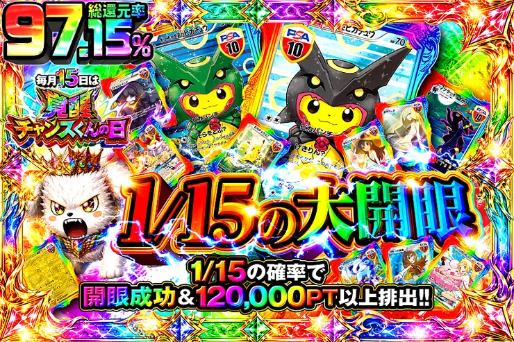 毎月15日は覚醒チャンスくんの日 1/15の大開眼
