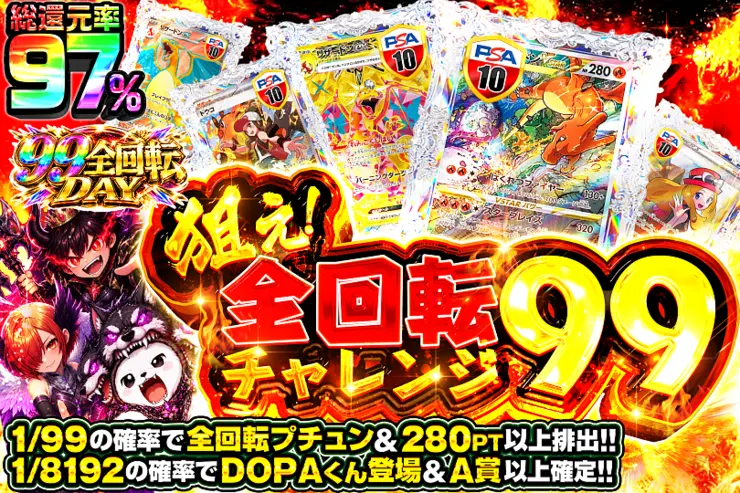 99全回転DAY 狙え!全回転チャレンジ99