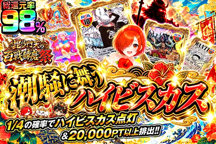 毘沙門天の百戦錬磨祭 潮騒に舞うハイビスカス