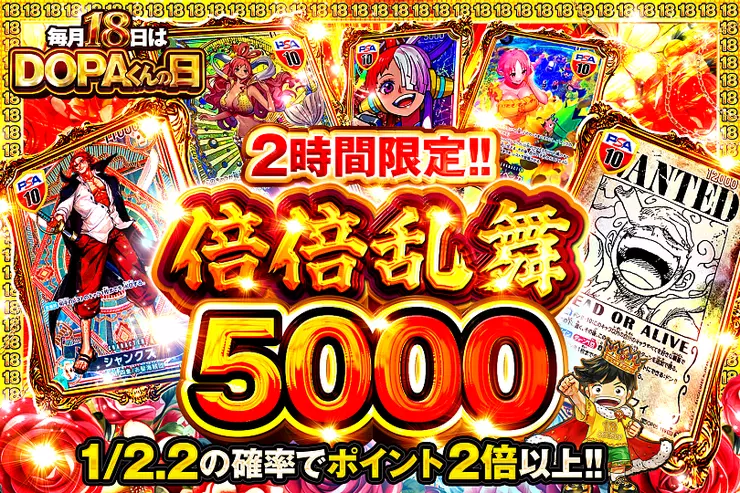 毎月18日はDOPAくんの日 2時間限定!! 倍倍乱舞5000(348055