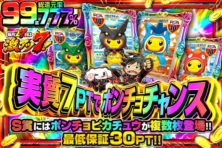 毎月27日は激アツ7! 実質7PTでポンチョチャンス