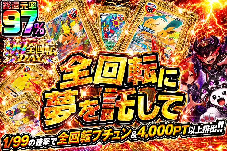 99全回転DAY 全回転に夢を託して