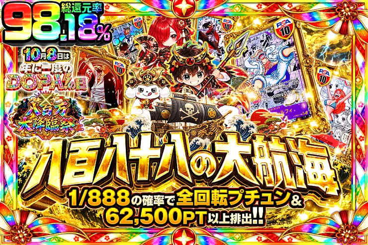10月8日は年に一度のDOPA!の日×八百万大降臨祭 八百八十八の大航海