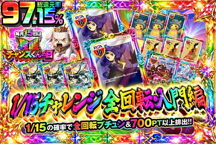 毎月15日は覚醒チャンスくんの日 1/15チャレンジ 全回転・入門編