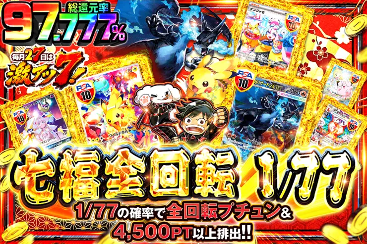 毎月27日は激アツ7! 七福全回転 1/77