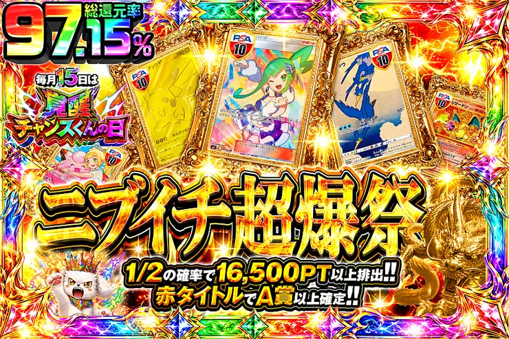 毎月15日は覚醒チャンスくんの日 ニブイチ超爆祭
