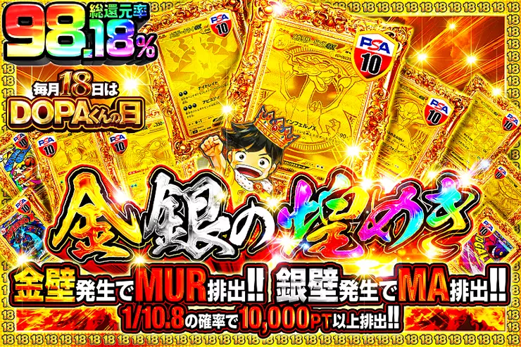 毎月18日はDOPAくんの日
金銀の煌めき
