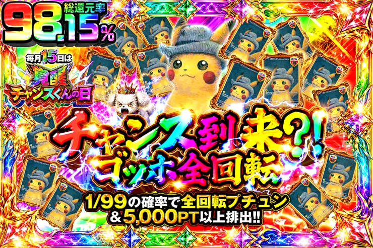 毎月15日は覚醒チャンスくんの日 チャンス到来?!ゴッホ全回転