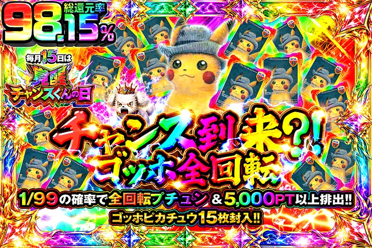 毎月15日は覚醒チャンスくんの日 チャンス到来?!ゴッホ全回転