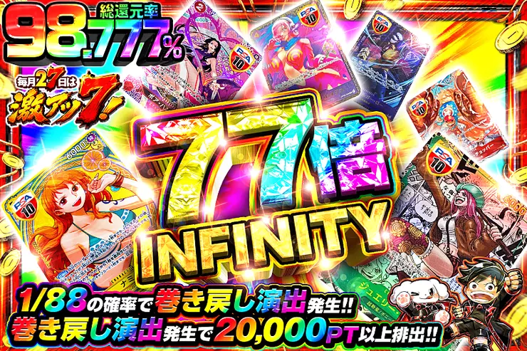 毎月27日は激アツ7!77倍 INFINITY
